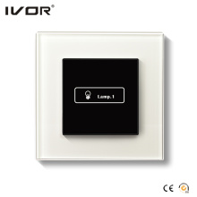 1 Interruptor de encendido de pandillas Marco de contorno de cristal del panel táctil (HR1000-GL-L1)